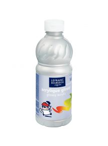 Peinture acrylique Glossy, flacon de 500ml, argent