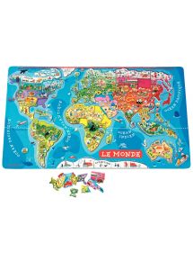 Puzzle magnétique 92 pièces, le Monde