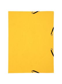 Lot de 10 chemises sans rabat à élastiques en carte lustrée, jaune