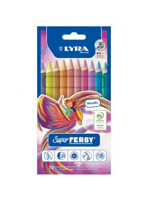 Etui de 10 crayons couleur Super Ferby métal