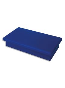 Aimant rectangulaire 11x27 mm, blister de 4, bleu