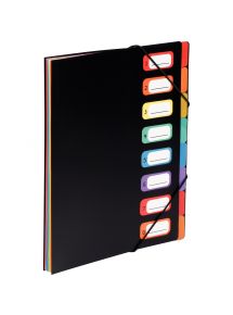 Trieur extensible Rainbow Class en polypropylène, 8 compartiments