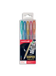 Stylo bille encre gel Signo  Fantastic Gel, étui de 5 stylos pastels