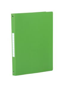 Classeur 4 anneaux en polypropylène opaque, format A4, dos 2,5 cm, vert clair
