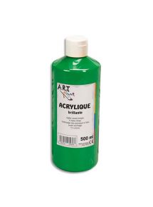 Peinture acrylique brillante, flacon 500ml, vert printemps