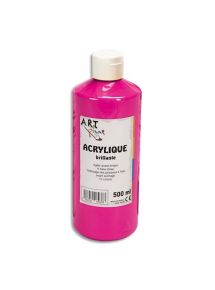 Peinture acrylique brillante, flacon 500ml, rouge primaire