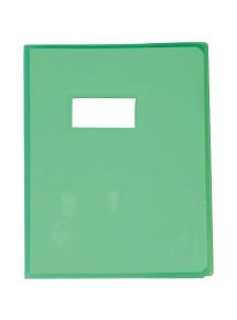 Protège-cahier en PVC 22/100ème, pour format 17x22 cm, vert