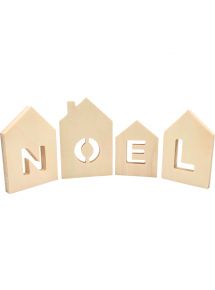 Blocs maisons NOEL à poser, 4 pièces