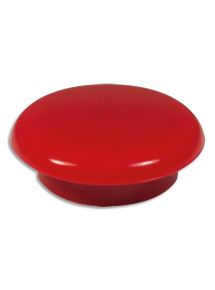 Aimant rond, diamètre 11 mm, blister de 16 couleur rouge
