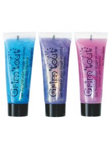 Lot de 3 tubes de gel pailleté pour visage et corps