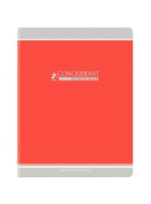 Cahier piqué 96 pages, 24x32 cm, seyès, papier 90g, rouge