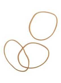 Bracelet caoutchouc étroit blond standard 60x1,8mm, sachet de 1kg