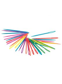 Lot de 32 aiguilles en plastique, pour le code 77950 (PQ 40 CRT A BRODER 24X17CM) couleurs assorties