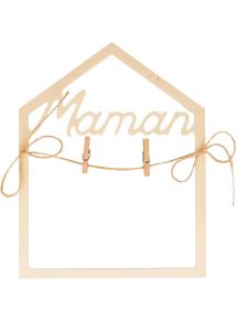 Cadre en bois 2D, Maman