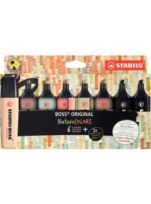 Pochette de 8 surligneurs Boss nature