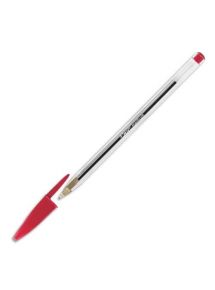 Stylo bille pointe moyenne Bic Cristal, rouge