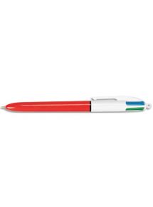 Stylo bille pointe fine, Bic 4 couleurs, coprs orange