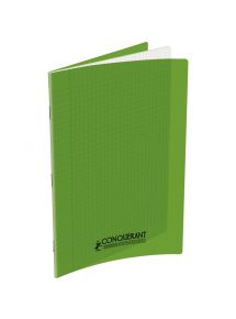Cahier polypro 21x29,7cm, 96p, grands carreaux, vert