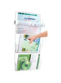 Lot de 3 corbeilles murales transparentes