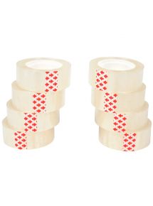 Ruban adhésif transparent 19mmx33m, lot de 8 rouleaux
