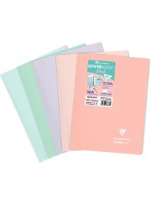 Cahier à reliure intégrale 160 pages Koverbook BLUSH, 21x29,7cm, petits carreaux