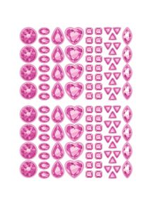 Gommettes pierres précieuses tailles et couleurs assorties, sachet de 20 feuilles