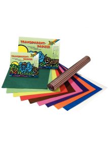 Pochette de 10 feuilles papier vitrail 20 x 30 cm couleurs assorties