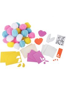 Kit 24 animaux pompons Paques
