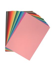 Ramette de 250 feuilles de papier couleur 160g assorties, format 25x32cm
