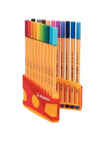 Stylo feutre Point 88, tracé 0,4mm, étui Zébrui de 20 coloris assortis