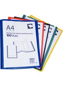 Protège-documents personnalisable Kreacover, format 24x32cm, 50 pochettes, couleurs assorties pastels