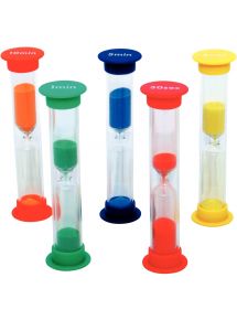 Set de 5 sabliers 30 secondes - 1 3 5 10 minutes