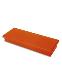 Aimant rectangulaire 23x55 mm, blister de 2, orange