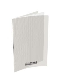Cahier polypro 24x32cm, 96p, petits carreaux, incolore