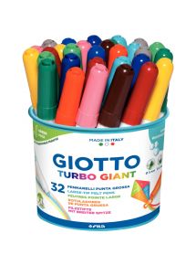 Pot de 32 feutres Giotto Turbo Giant Ass
