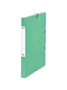Boîte de classement en carte grainée dos 2,5 cm, vert