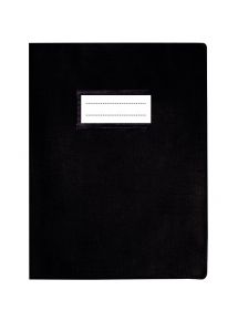 Paquet de 10 protège-cahiers grands rabats en PVC 22/100ème, pour format 17x22 cm, noir