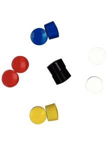 Aimant rond, diamètre 11 mm, blister de 16 couleurs assorties