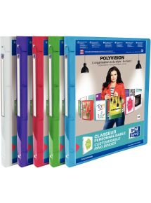Classeur personnalisable en polypropylène POLYVISION, format A4, dos 2 cm, coloris assortis
