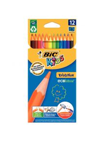 Lot de 12 pochettes de 12 crayons de couleur Évolution dont 3 gratuites
