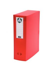 Boîte de classement en polypropylène 25x33cm, dos 10cm, rouge