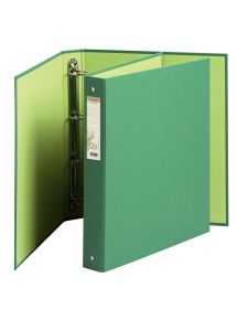 Classeur 4 anneaux rembordé papier recyclé FOREVER, format A4, dos 4 cm, vert