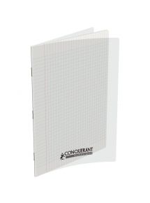 Cahier polypro 21x29,7cm, 140p, grands carreaux, incolore