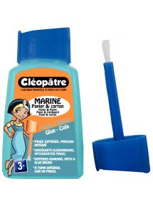 Colle Cléopâtre marine, pot de 80g avec pinceau incorporé
