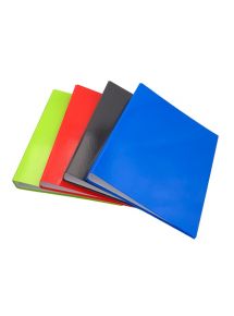 Classeur 3 anneaux format américain 270x314mm, dos de 40mm, couverture pelliculée couleurs assorties