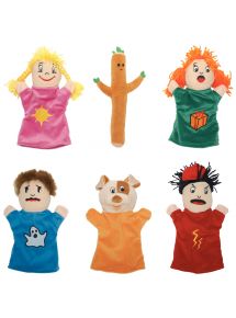 Valisette de 6 marionnettes, les émotions