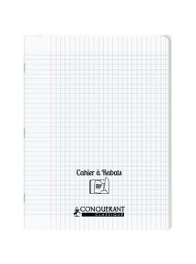 Cahier polypro avec rabat 24x32cm, 48p, grands carreaux, incolore