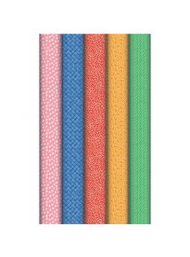 Boîte de 10 rouleaux de papier cadeau motifs fantaisies assortis dimension 2m x 0,70 m