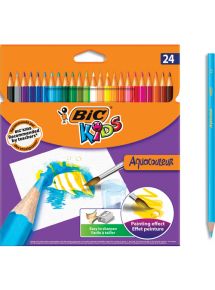 Crayon de couleur Aquacouleur, étui de 24