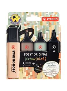 Pochette de 4 surligneurs Boss nature